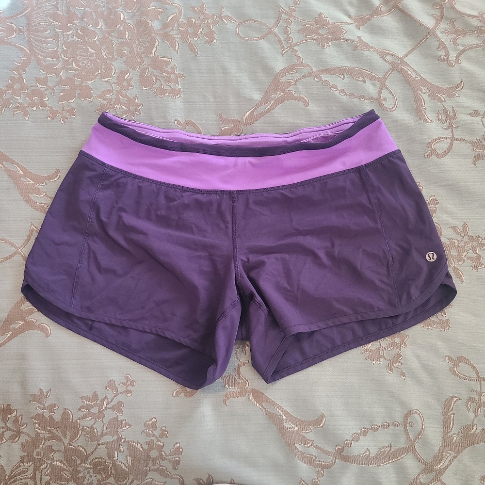 Lululemon Turbo Run Athletic Short Dense Purple Women Size 8